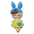 Load image into Gallery viewer, 375 MeToo Bunny Yellow Clay Doll for Bow-Center, Jewelry Charms, Accessories, and More