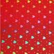 Load image into Gallery viewer, Punch Leather Hearts - Red Rainbow Faux Leather Printed Vinyl Sheet