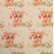 Load image into Gallery viewer, Reindeer holding Candy Cane Faux Leather Printed Vinyl Sheet
