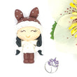 Load image into Gallery viewer, 380 MeToo Winter Bunny Clay Doll for Bow-Center, Jewelry Charms, Accessories, and More