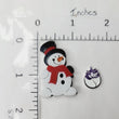 Load image into Gallery viewer, Snow Man Double Acrylic Apliques