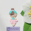 Load image into Gallery viewer, 377 MeToo Pink Ballet Clay Doll for Bow-Center, Jewelry Charms, Accessories, and More