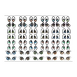 Load image into Gallery viewer, Adhesive Eyes for Clays Multicolor MNC COMBO#1 (P/ SM) 80 Pairs