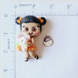 Load image into Gallery viewer, Serena #507 Clay Doll for Bow-Center, Jewelry Charms, Accessories, and More