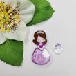 Load image into Gallery viewer, Sofia Glitter Double Acrylic Apliques