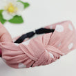 Load image into Gallery viewer, Salmon/White Dots Fabric Headband