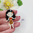 Load image into Gallery viewer, Pocahontas Glitter Double Acrylic Apliques