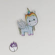 Load image into Gallery viewer, Cute Flying Unicorn Acrylic Adhesive Stamped Appliques
