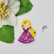 Load image into Gallery viewer, Rapunzel Glitter Double Acrylic Apliques