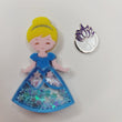Load image into Gallery viewer, Cinderella Glitter Double Acrylic Apliques