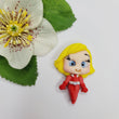 Load image into Gallery viewer, 533 Spy Clover Clay Doll for Bow-Center, Jewelry Charms, Accessories, and More
