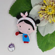 Load image into Gallery viewer, Lady B Girl Double Acrylic Appliques