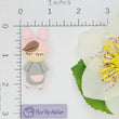 Load image into Gallery viewer, 373 MeToo Bunny Grey Clay Doll for Bow-Center, Jewelry Charms, Accessories, and More