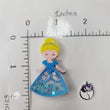 Load image into Gallery viewer, Cinderella Glitter Double Acrylic Apliques