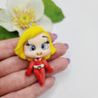 Load image into Gallery viewer, 533 Spy Clover Clay Doll for Bow-Center, Jewelry Charms, Accessories, and More