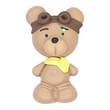 Load image into Gallery viewer, 550 Teddy The Pilot Bear Clay Doll for Bow-Center, Jewelry Charms, Accessories, and More
