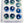 Load image into Gallery viewer, Adhesive Resin Eyes FNY 1012 - Large/G - 8 Pairs - W/H: 23mm x 25mm (0.90&quot; x 1&quot;) - for use with Clay, EVA, Felt, Fabric and more
