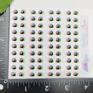 Adhesive Resin Eyes for Clays Multicolor STY C-003 Pequeño 40Pairs