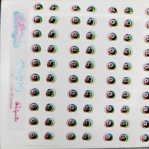 Adhesive Resin Eyes for Clays Multicolor STY C-003 Chiquito 40Pairs