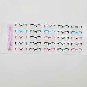 Adhesive Resin Glasses for Clays Multicolor STY O001 P-(SM) 3cm 25 Units