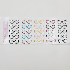 Adhesive Resin Glasses for Clays Multicolor STY O004 P-(SM) 3cm 25 Units