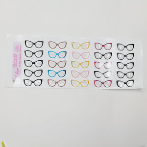 Adhesive Resin Glasses for Clays Multicolor STY O004 P-(SM) 3cm 25 Units