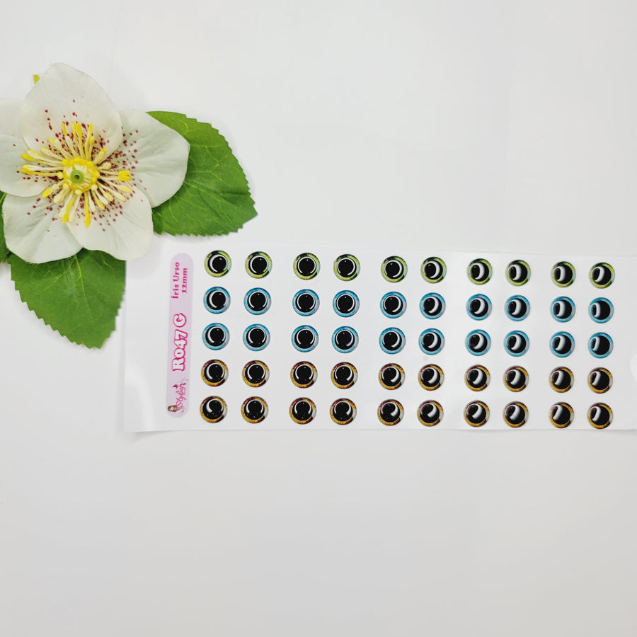 Adhesive Resin Eyes for Clays Multicolor STY R047 G 25 Pairs