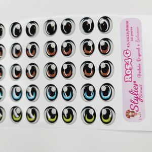 Adhesive Resin Eyes for Clays Multicolor STY R054 G 35 Pairs