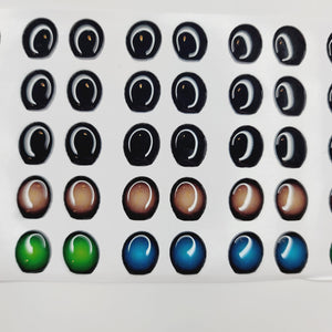 Adhesive Resin Eyes for Clays Multicolor STY R108 G (LG)  30 Pairs