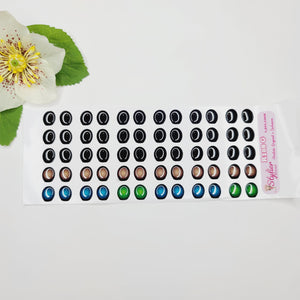 Adhesive Resin Eyes for Clays Multicolor STY R108 G (LG)  30 Pairs