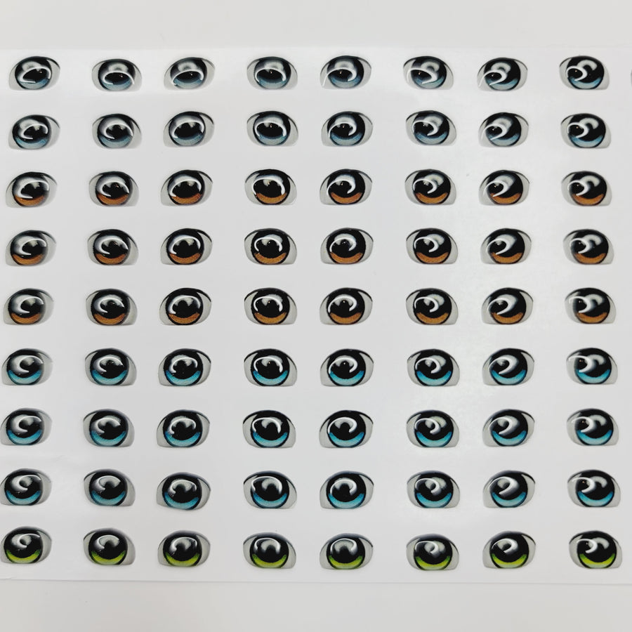 Adhesive Resin Eyes for Clays Multicolor STY R022 P (SM) 72Pairs