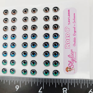 Adhesive Resin Eyes for Clays Multicolor STY R010 P (SM) 64 Pairs