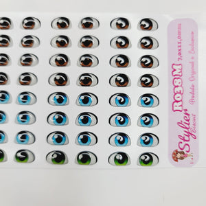 Adhesive Resin Eyes for Clays Multicolor STY R038 M 48 Pairs