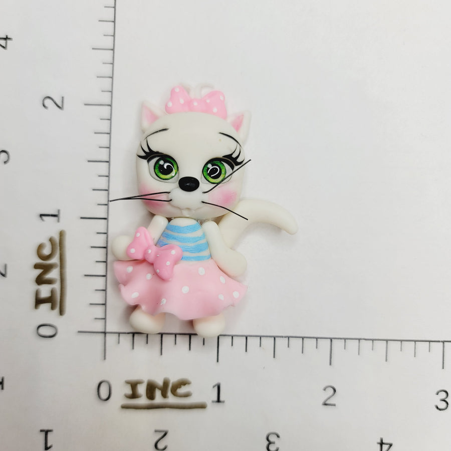 Nala Cat #699 Clay Doll for Bow-Center, Jewelry Charms, Accessories, and More