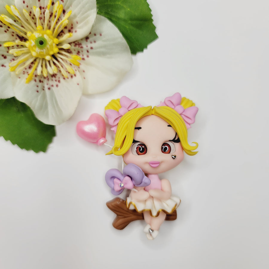 Lexie #698 Clay Doll for Bow-Center, Jewelry Charms, Accessories, and More