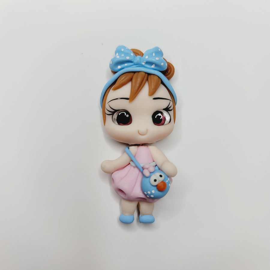 Leandra #695 Clay Doll for Bow-Center, Jewelry Charms, Accessories, and More
