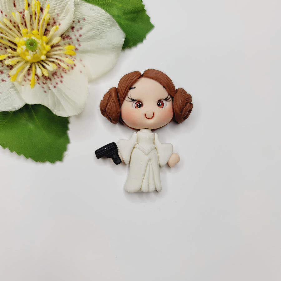 Leia #709 Clay Doll for Bow-Center, Jewelry Charms, Accessories, and More