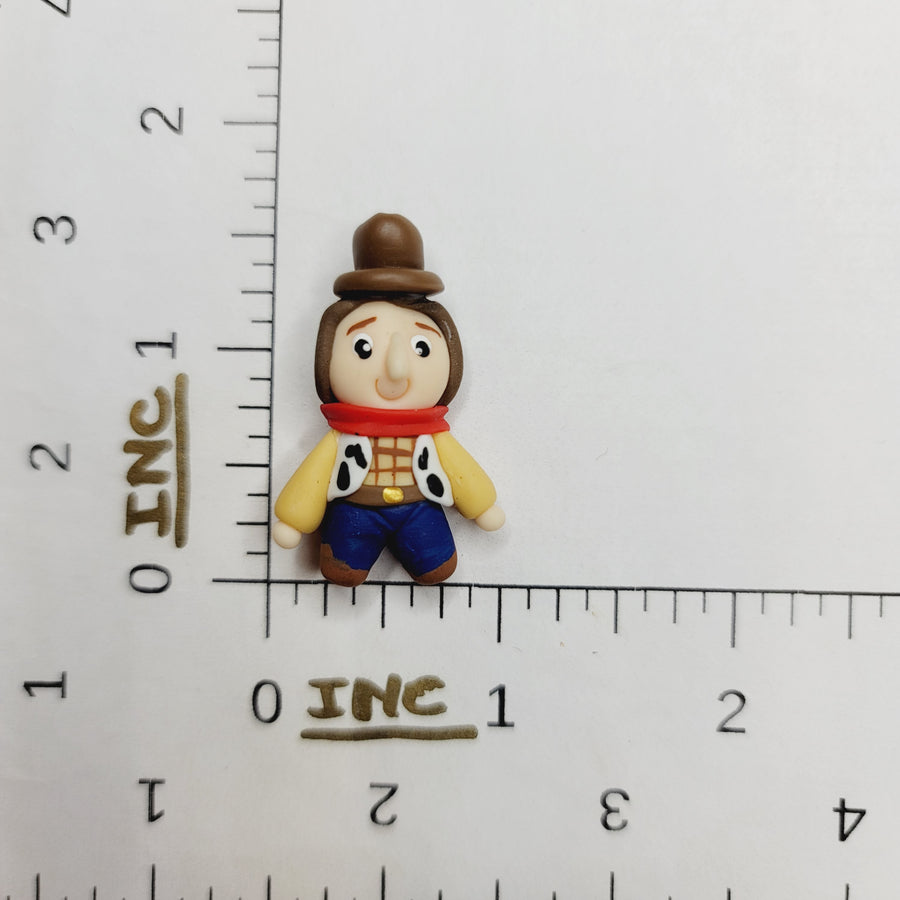 Mini Wood #714 Clay Doll for Bow-Center, Jewelry Charms, Accessories, and More