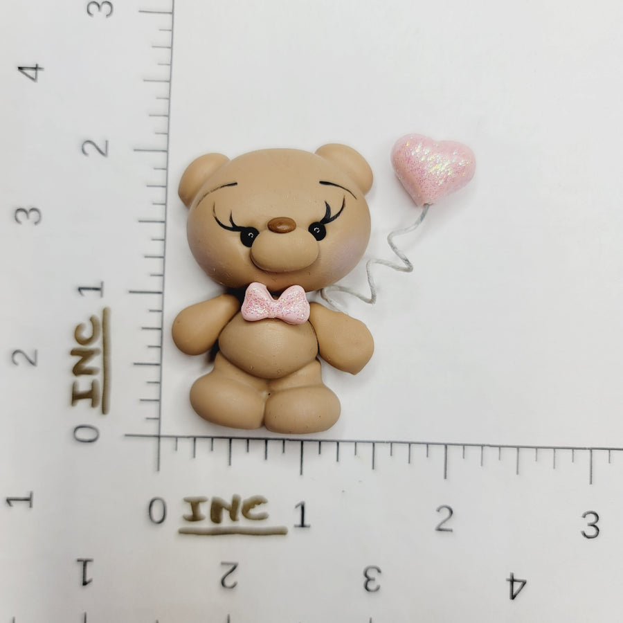 Love Bear #700 Clay Doll for Bow-Center, Jewelry Charms, Accessories, and More