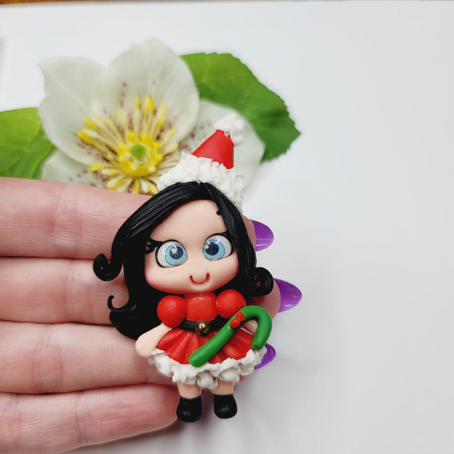 Lorraine Xmas #702 Clay Doll for Bow-Center, Jewelry Charms, Accessories, and More