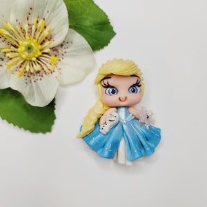 Elsa Frozen 8 #681 Clay Doll for Bow-Center, Jewelry Charms, Accessories, and More