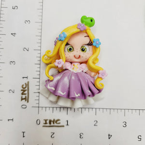 Rapunzel 8 #691 Clay Doll for Bow-Center, Jewelry Charms, Accessories, and More