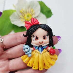 Snow White 8 #683 Clay Doll for Bow-Center, Jewelry Charms, Accessories, and More