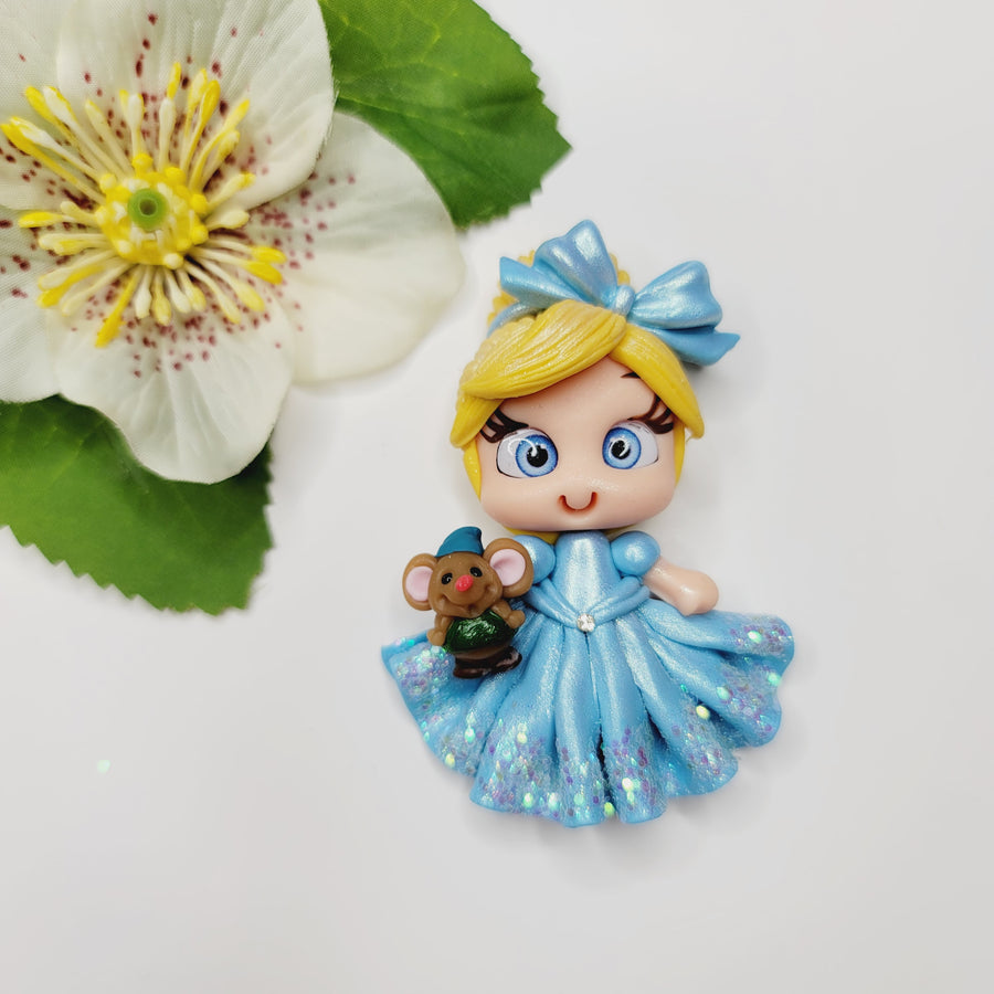 Cinderella 5 #682 Clay Doll for Bow-Center, Jewelry Charms, Accessories, and More