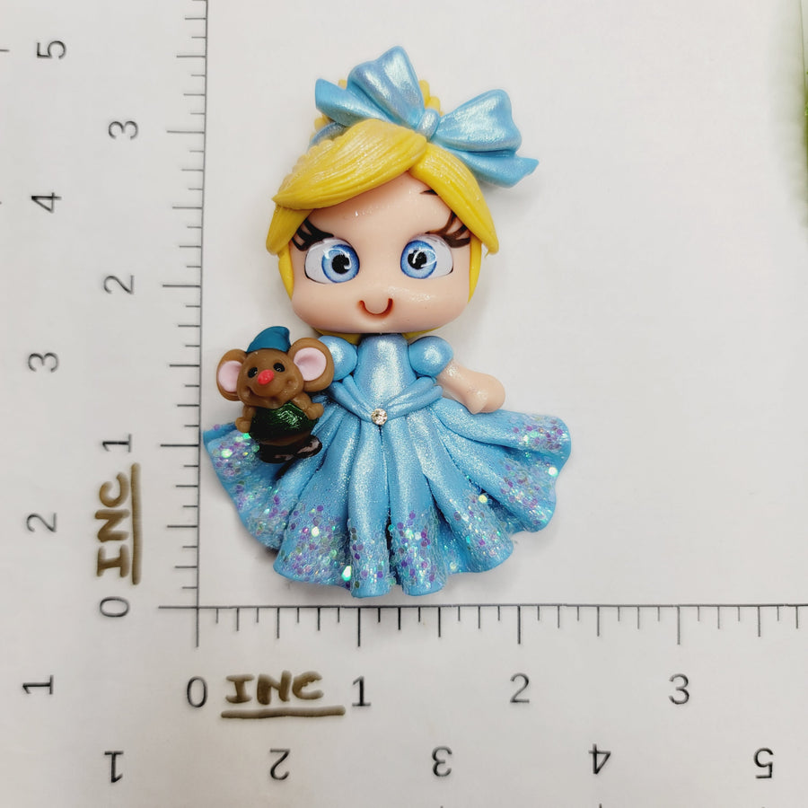 Cinderella 5 #682 Clay Doll for Bow-Center, Jewelry Charms, Accessories, and More