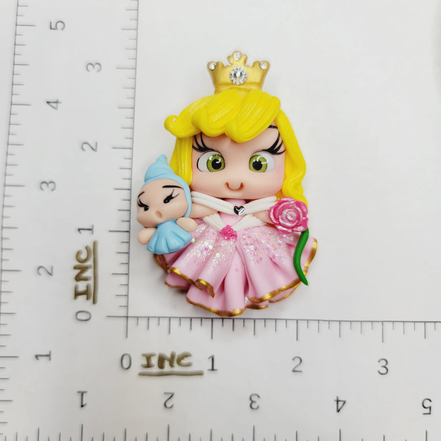 Princess Aurora #677 Clay Doll for Bow-Center, Jewelry Charms, Accessories, and More