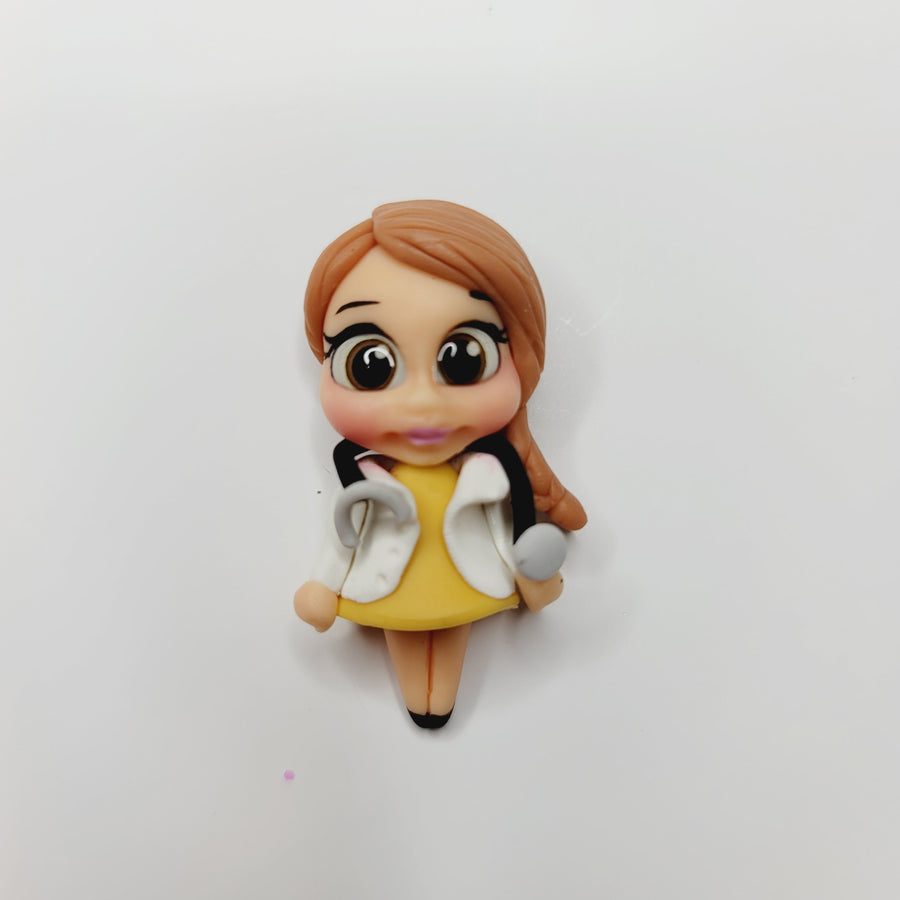 Joey #703 Clay Doll for Bow-Center, Jewelry Charms, Accessories, and More
