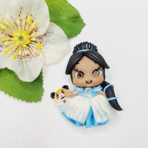 Jasmine 7 #685 Clay Doll for Bow-Center, Jewelry Charms, Accessories, and More