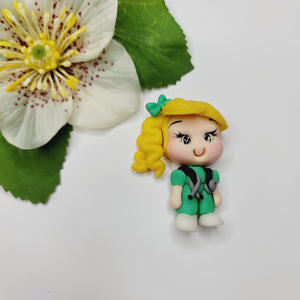 Izzy #712 Clay Doll for Bow-Center, Jewelry Charms, Accessories, and More