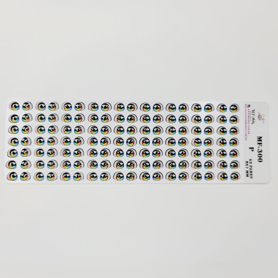 Adhesive Resin Eyes for Clays MF-300 P (SM) 63 Pairs